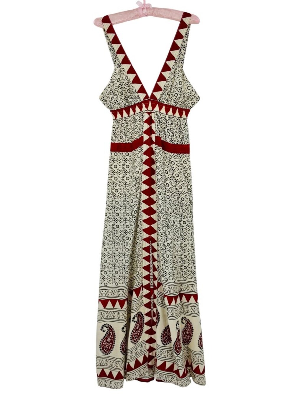 NWOT RARE Jen’s Pirate Booty Paisley Deep V Maxi Dress | Boho Southwestern Indie - Picture 14 of 16